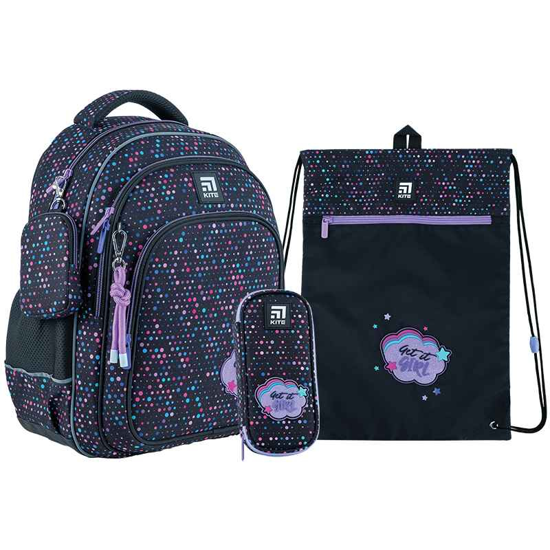 Шкільний набір Kite Get It Girl SET_K24-763M-2 (рюкзак, пенал, сумка)