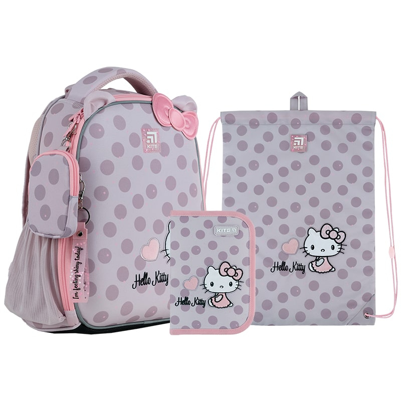 Шкільний набір Kite Hello Kitty SET_HK24-555S (рюкзак, пенал, сумка)