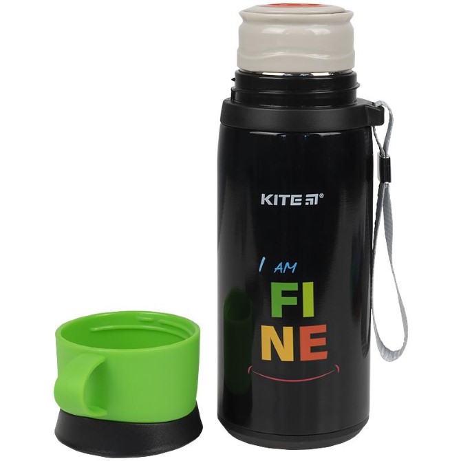 Термос Kite Fine K21-305-01, 350 мл, чорний