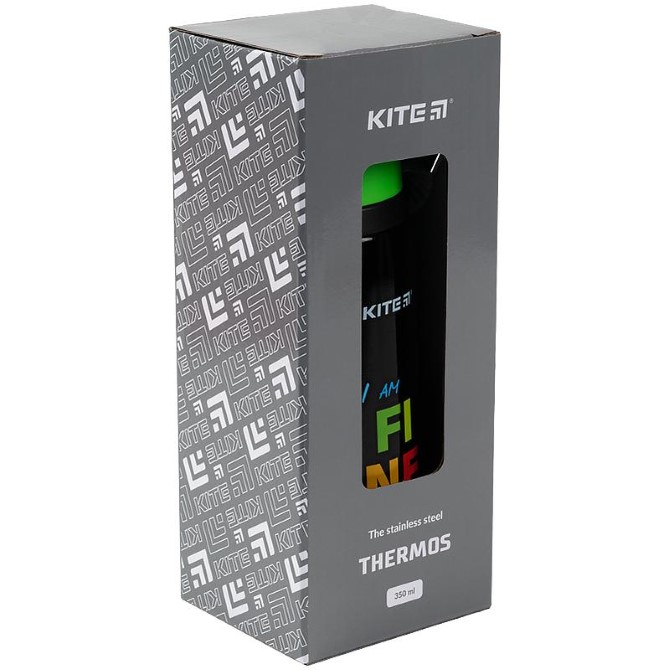 Термос Kite Fine K21-305-01, 350 мл, чорний