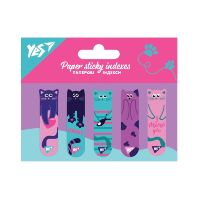 Індекси паперові YES Kittycon 170307, 100шт (5x20)
