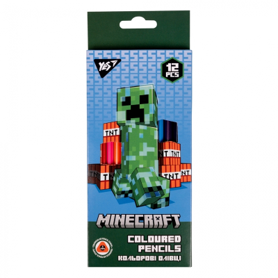 Олівці кольорові YES Minecraft 290701, 12 кол.