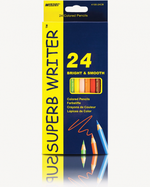 Олівці кольорові шестигранні "Super writer" Marco 24 кольорів 4100-24CB