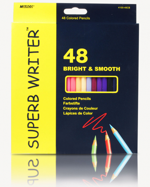 Олівці кольорові шестигранні "Super writer" Marco 48 кольорів 4100-48CB