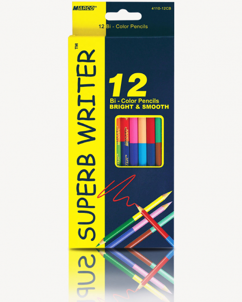 Олівці кольорові двосторонні "Super writer" Marco 12 олівців 24 кольорів 4110-12CB