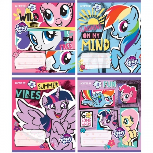 Зошит шкільний Kite My Little Pony, 12 аркушів, клітинка