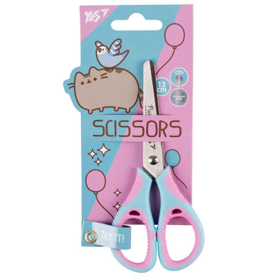 Ножиці Yes Pusheen з гумовими вставками 480431, 13см