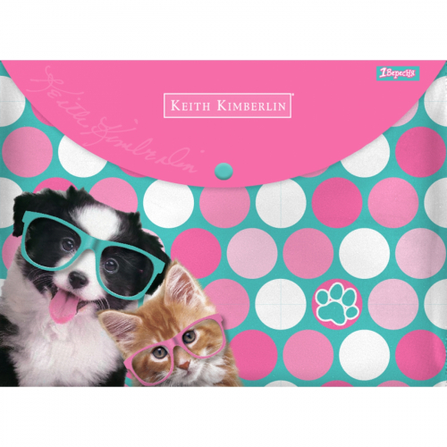 Папка-конверт 1Вересня на кнопці А4 Keith Kimberlin 491838