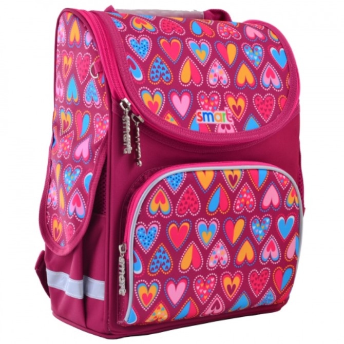 Рюкзак шкільний каркасний Smart PG-11 "Hearts Style"