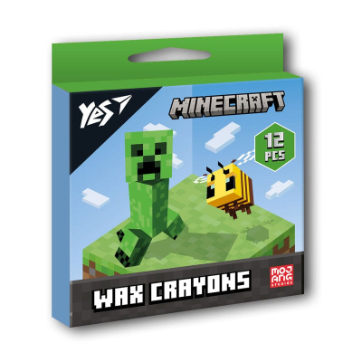 Олівці воскові YES Minecraft 590142, 12 шт