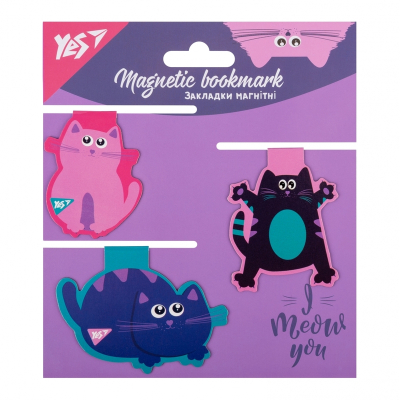 Закладки магнітні YES Kittycon 707728, 3шт