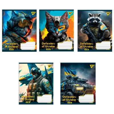 Зошит шкільний YES Defenders of Ukraine 766469, 60 аркушів, клітинка