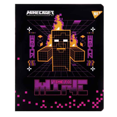 Зошит шкільний YES Minecraft Black 767521, 18 арк. клітинка