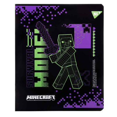 Зошит шкільний YES Minecraft Black 767521, 18 арк. клітинка