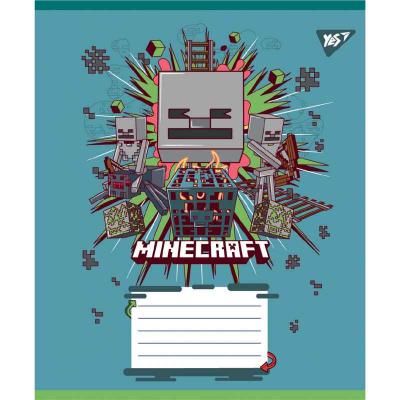 Зошит шкільний Yes Minecraft Heroes 767576, 12 аркушів клітинка