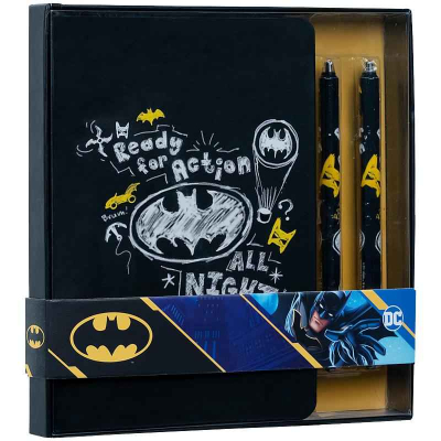 Набір подарунковий блокнот+2 ручки Kite DC Comics DC21-499