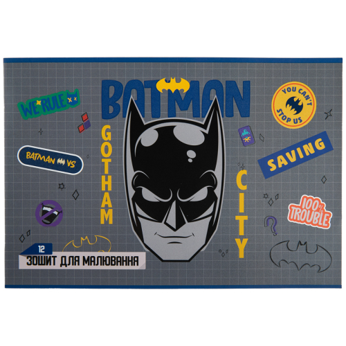 Зошит для малювання Kite DC Comics DC23-241, 12 аркушів