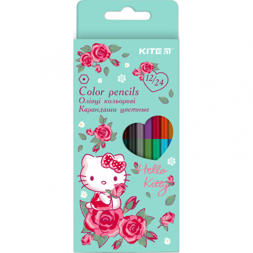Олівці кольорові двосторонні Kite Hello Kitty HK20-054, 12 шт.