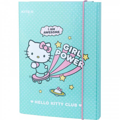 Папка для зошитів на гумці Kite Hello Kitty HK22-210, картон