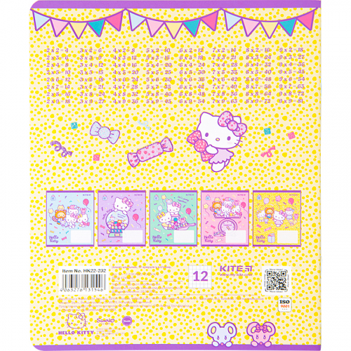 Зошит шкільний Kite Hello Kitty HK22-232, 12 аркушів, клітинка