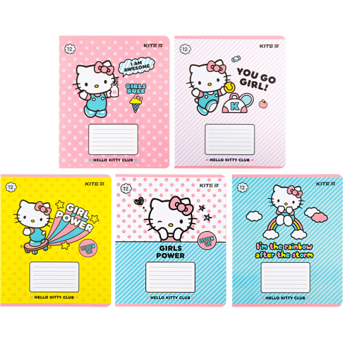 Зошит шкільний Kite Hello Kitty HK22-234, 12 аркушів, лінія