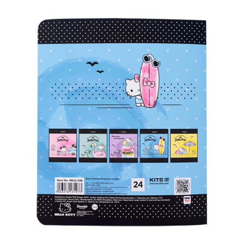 Зошит шкільний Kite Hello Kitty HK23-238, 24 аркуша, клітинка