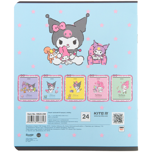 Зошит шкільний Kite Hello Kitty HK23-239, 24 аркуша, лінія
