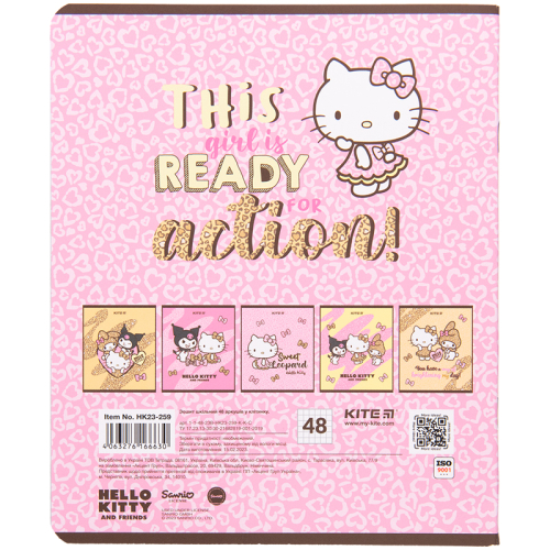 Зошит шкільний Kite Hello Kitty HK23-259, 48 аркушів, клітинка