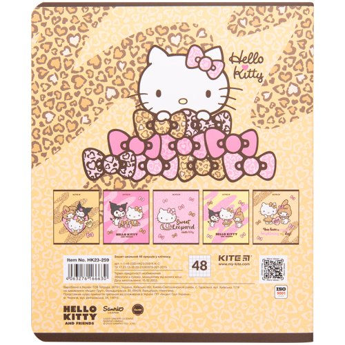 Зошит шкільний Kite Hello Kitty HK23-259, 48 аркушів, клітинка