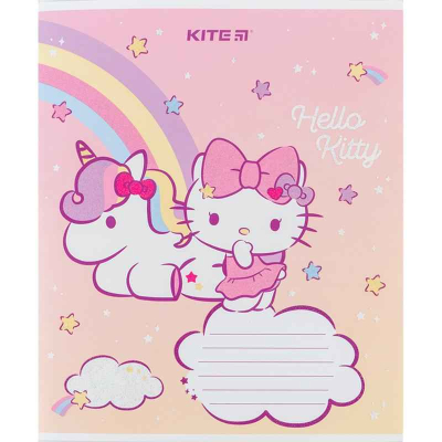 Зошит шкільний Kite Hello Kitty HK24-235-1, 12 аркушів, коса лінія
