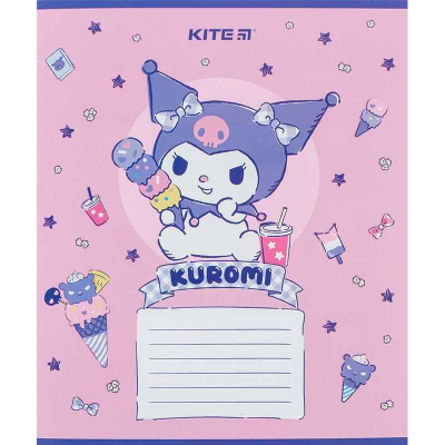Зошит шкільний Kite Kuromi HK24-235-2, 12 аркушів, коса лінія
