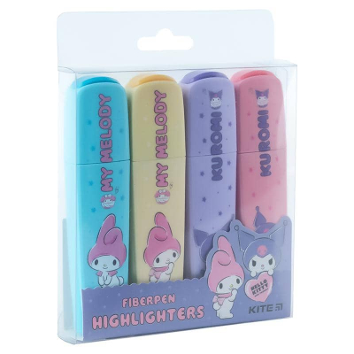 Маркер Highlighter Kite Kuromi HK24-444, набір з 4-х кольорів
