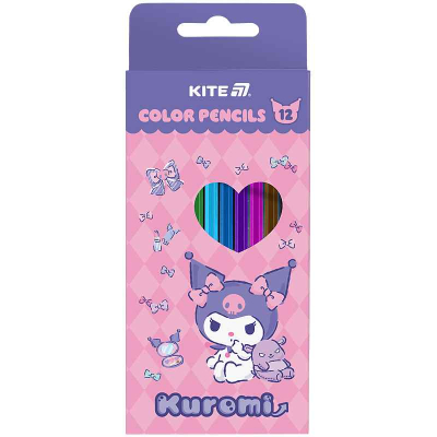 Олівці кольорові тригранні Kite Kuromi HK25-053, 12 шт.