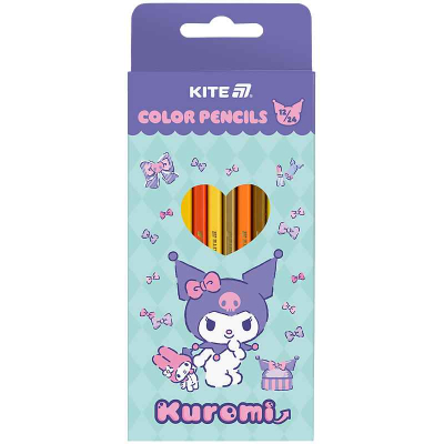 Олівці кольорові двосторонні Kite Kuromi HK25-054-2, 12 шт.