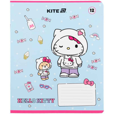 Тетрадь школьная Kite Hello Kitty HK25-232-1, 12 листов, клетка