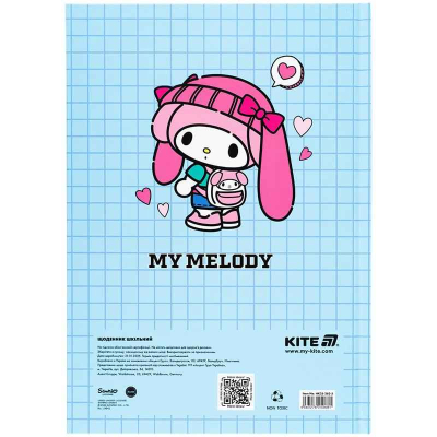 Щоденник шкільний Kite My Melody HK25-262-5, тверда обкладинка