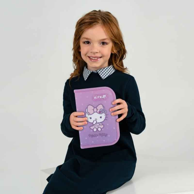 Пенал шкільний Kite Hello Kitty HK25-621 без наповнення,1 відділення, 1 відворот