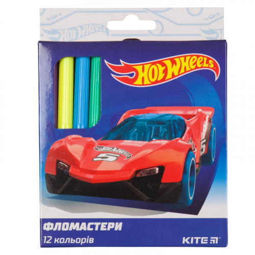 Фломастери Kite Hot Wheels HW19-047, 12 кольорів