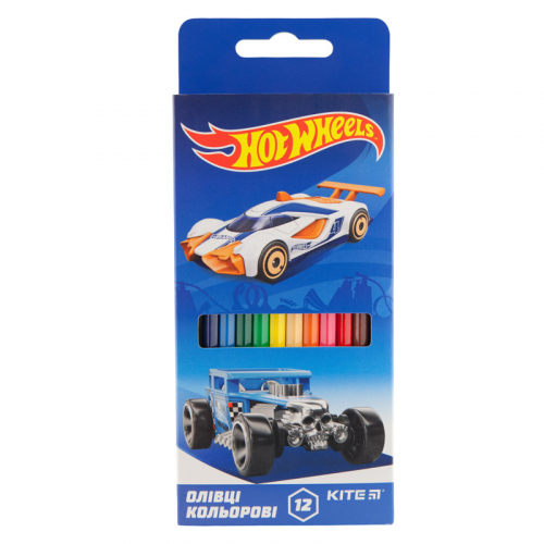 Олівці кольорові Kite Hot Wheels HW21-051, 12 шт.