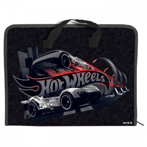 Папка-портфель пластикова Kite А4, на блискавці Hot Wheels HW19-202