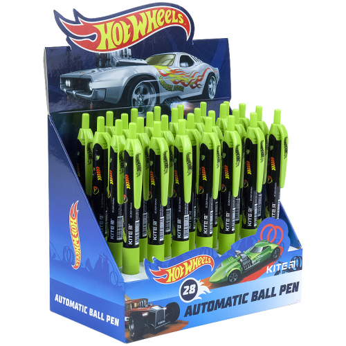 Ручка кулькова автоматична Kite Hot Wheels HW21-039, синя