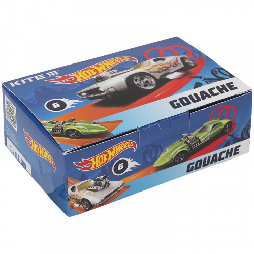 Гуаш Kite Hot Wheels HW21-062, 6 кольорів