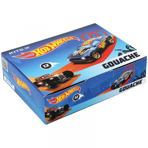 Гуаш Kite Hot Wheels HW21-063, 12 кольорів