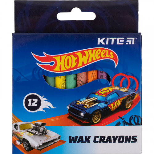 Крейда воскова Kite Hot Wheels HW21-070, 12 кольорів