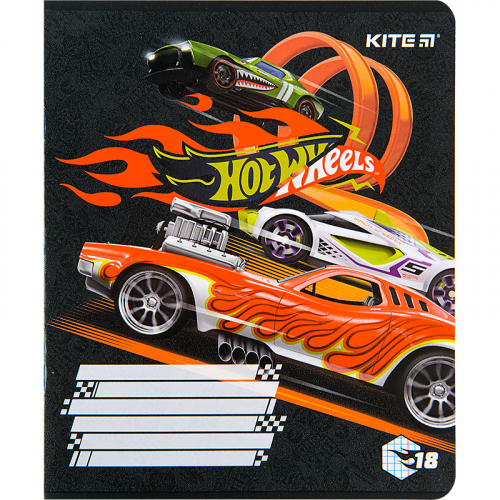 Зошит шкільний Kite Hot Wheels HW22-236, 18 аркушів, клітинка