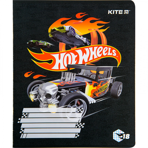 Зошит шкільний Kite Hot Wheels HW22-236, 18 аркушів, клітинка