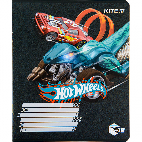 Зошит шкільний Kite Hot Wheels HW22-236, 18 аркушів, клітинка