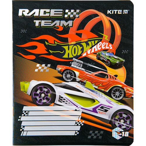 Зошит шкільний Kite Hot Wheels HW22-236, 18 аркушів, клітинка
