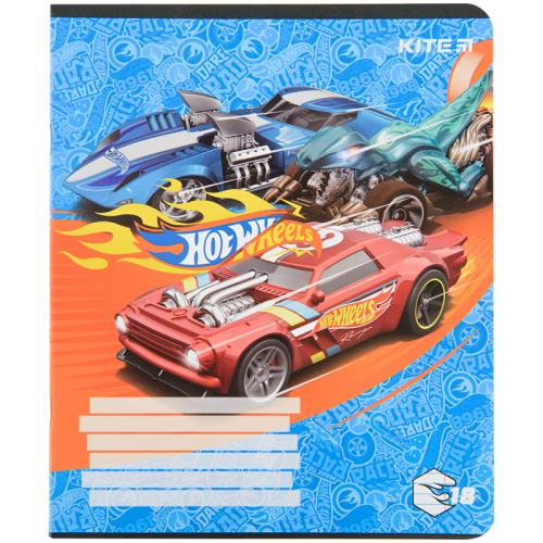 Зошит шкільний Kite Hot Wheels HW22-237, 18 аркушів, лінія