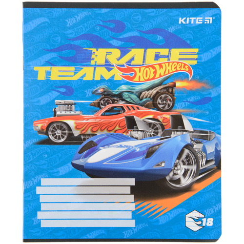Зошит шкільний Kite Hot Wheels HW22-237, 18 аркушів, лінія